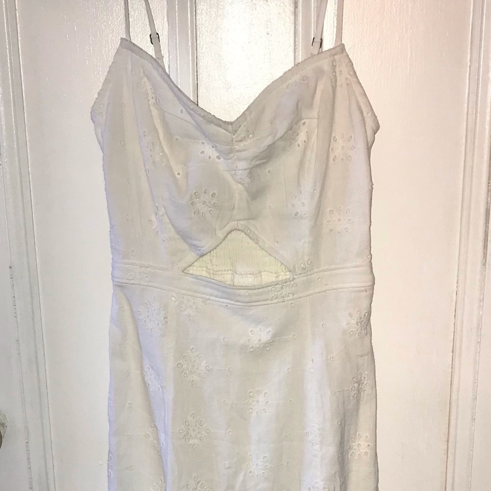 Hollister white maxi dress